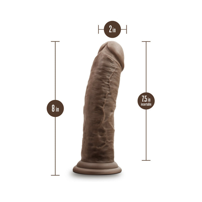 Dr. Skin Silicone Dr. Shepherd Dildo With Suction Cup 8 In. Chocolate