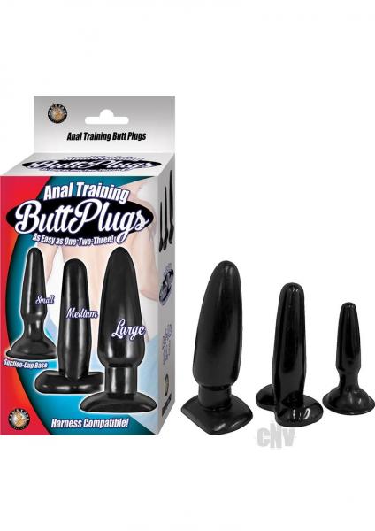 Anal Training Butt Plugs Black - SexToy.com