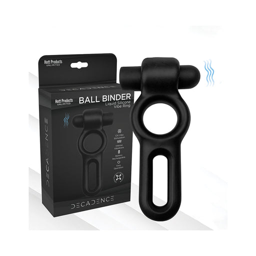 Decadence Ball Binder Cock & Ball Ring With Power Bullet - SexToy.com