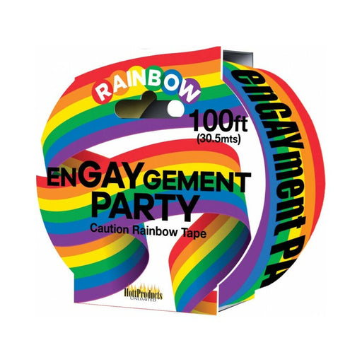 Engaygement - Rainbow Style - Caution Party Tape - 100' - SexToy.com