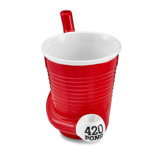 Fashioncraft Red Beer Pong '420 Pong' Roast & Toast Mug - SexToy.com