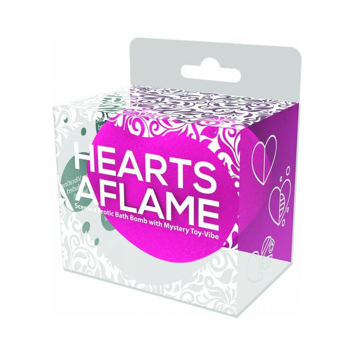 Hearts A Flame Erotic Lovers Bath Bomb Heart Shape Scented Bath Bomb With Mystery Toy Vibe - SexToy.com