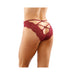 Ivy Lace Bikini Panty With Lattice Cut-out Back Garnet L/xl - SexToy.com
