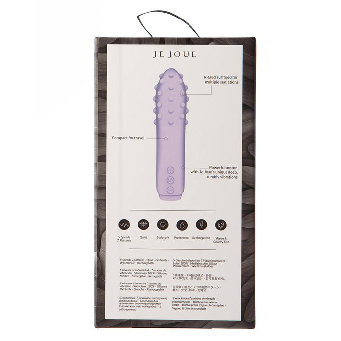 Je Joue Duet Rechargeable Silicone Multi-surfaced Bullet Vibrator Lilac - SexToy.com