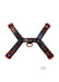 Leather O T Harness Blk/red Sm - SexToy.com