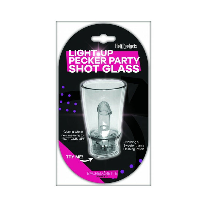 Light Up Pecker Party Shot Glass W/convenient Hang-string - SexToy.com