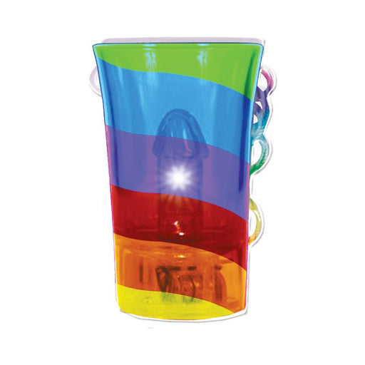 Light Up Rainbow Pecker Shot Glass - SexToy.com