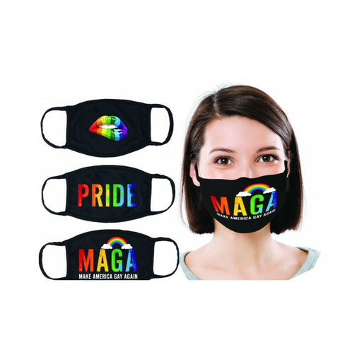 Maskerade Masks - Pride/gay Again/rainbow Kiss - 3-pack - SexToy.com