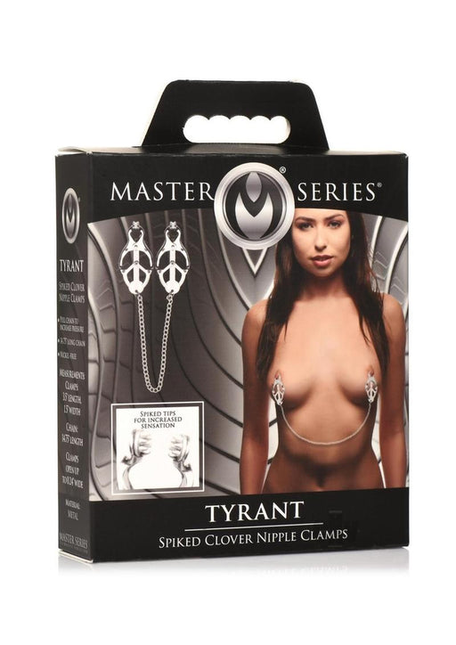 Ms Tyrant Spiked Clover Nipple Clamps - SexToy.com