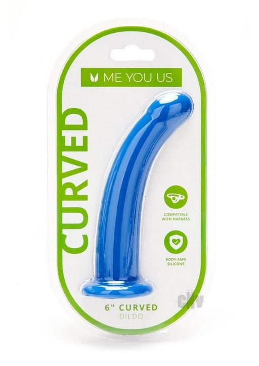 Myu Curved Silicone Dildo 6 Blue - SexToy.com