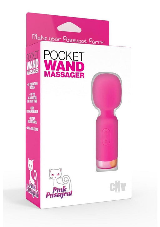 Pink Pussycat Vibrating Pocket Wand - SexToy.com