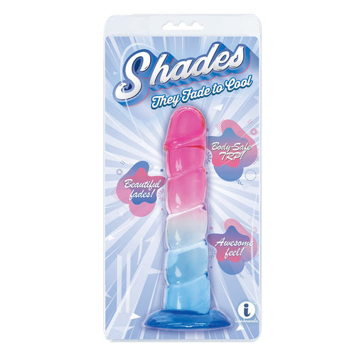 Shades 7.5&quot; Swirl Tpr Pink And Blue - SexToy.com
