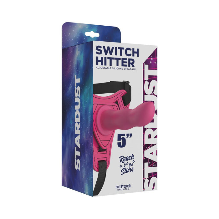 Stardust Switch Hitter Silicone Strap-on Dildo With Harness 5 In. Pink - SexToy.com