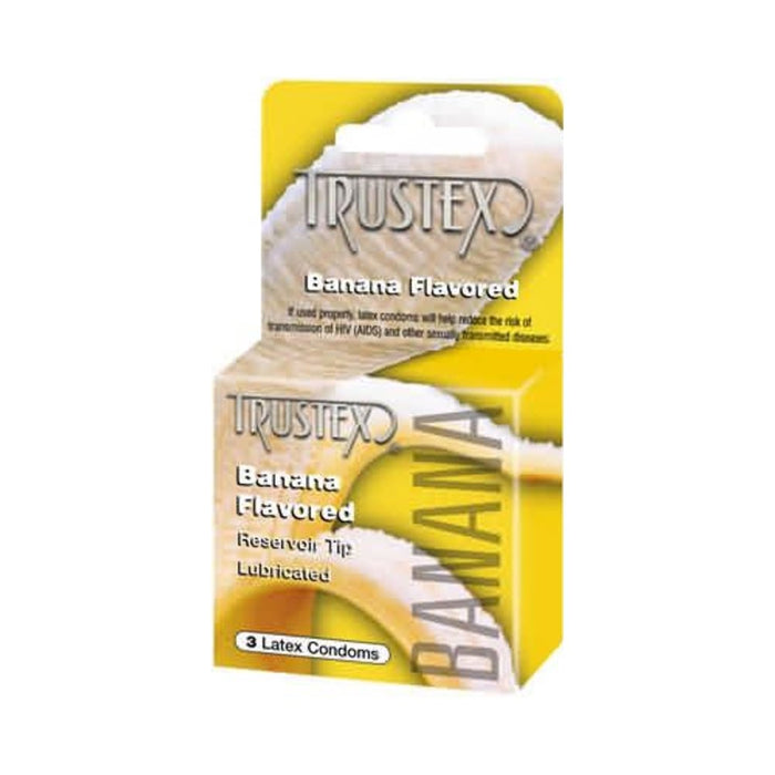 Trustex Flavored Condoms Banana 3 Pack - SexToy.com