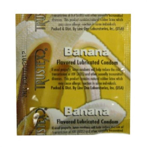 Trustex Flavored Condoms Banana 3 Pack - SexToy.com