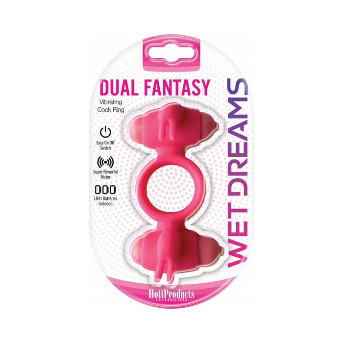 Wet Dreams Dual Fantasy Dual Cock Ring With Turbo Motors - SexToy.com