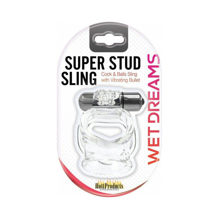 Wet Dreams Super Stud Sling Vibrating Ring - SexToy.com