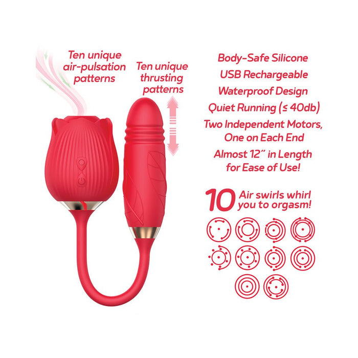 Wild Rose Suction Thruster Red - SexToy.com