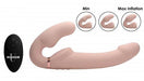 10X Evoke Ergo Fit Inflatable & Vibrating Strapless Strap-On Beige | SexToy.com