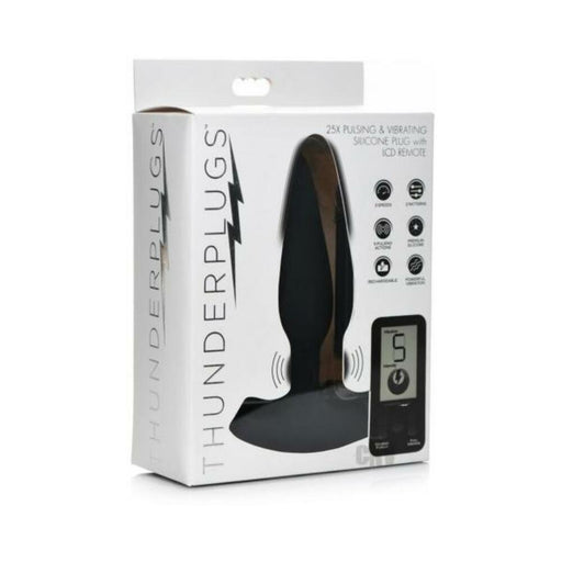 25x Pulsing And Vibrating Silicone Plug With Remote - SexToy.com