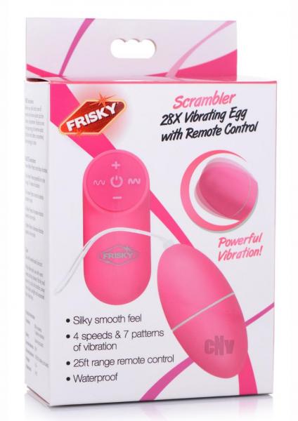 28x Scrambler Vibrating Egg With Remote Control - Pink | SexToy.com