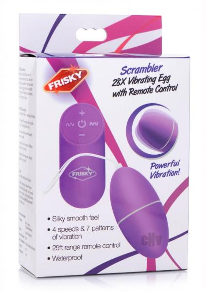 28x Scrambler Vibrating Egg With Remote Control - Purple | SexToy.com