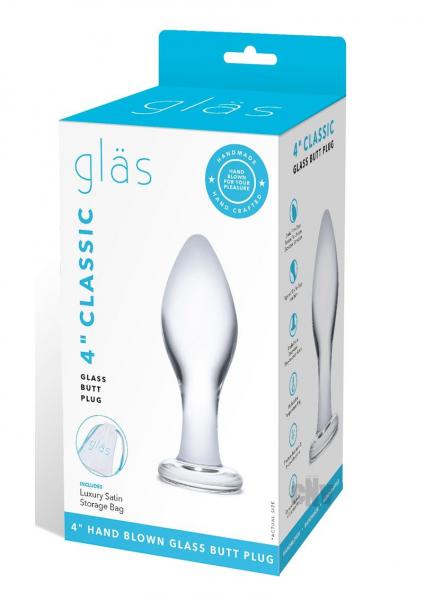 4 In Classic Glass Butt Plug | SexToy.com