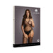 Shots Le Desir Contrast Fence-net Suspender Bodystocking Black Qs | SexToy.com