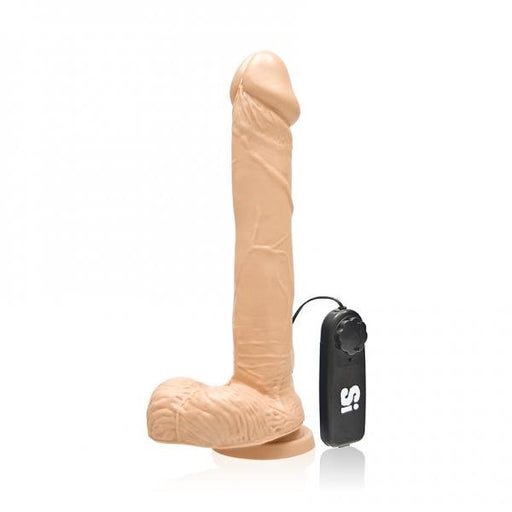 9 inches Cock Balls with Vibrating Egg Vanilla Beige | SexToy.com
