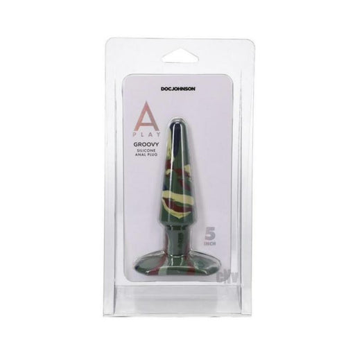 A-play Groovy 5 In. Silicone Anal Plug Camouflage | SexToy.com