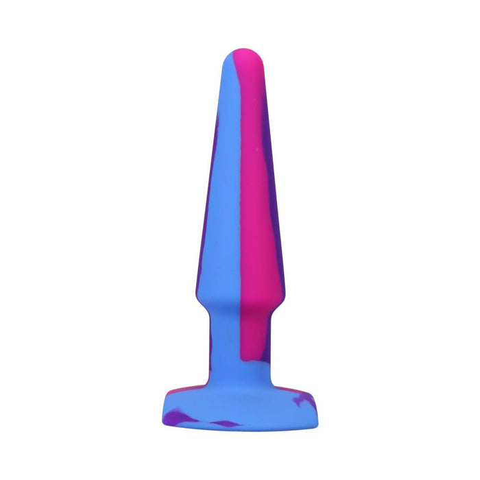 A-play Groovy Silicone Anal Plug 5 In. Multi-colored, Pink - SexToy.com