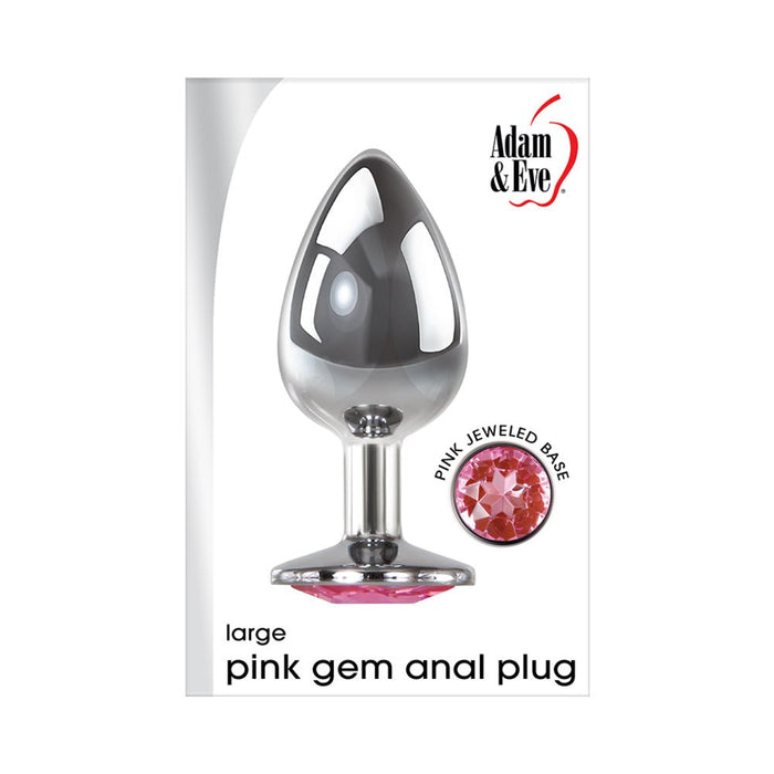 Adam & Eve Pink Gem Anal Plug Large - SexToy.com