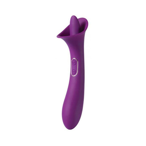 =adele Clit Licking Tongue Vibrator W/ G Spot Stimulator - Purple - SexToy.com
