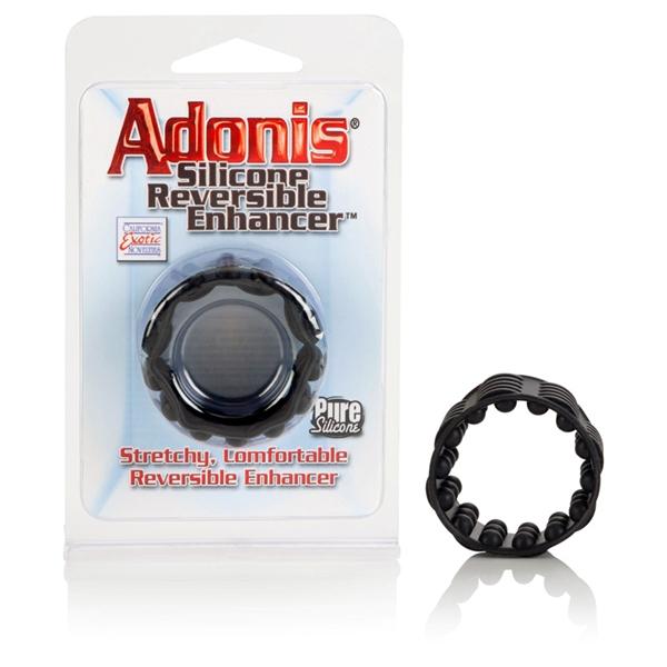 Adonis Silicone Reversible Enhancer Cockring Black | SexToy.com