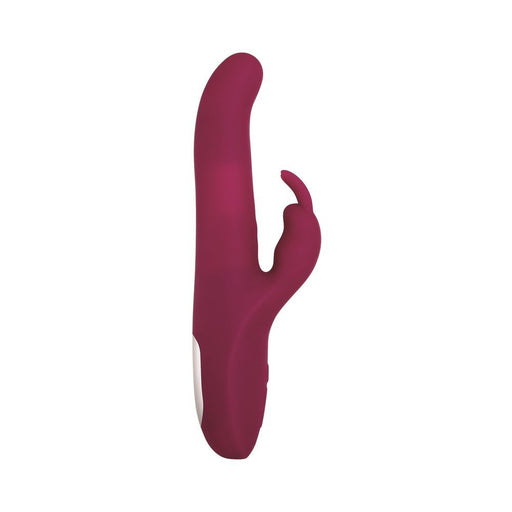 A&e Eve's Twirling Rabbit Thruster Rechargeable Silicone Burgundy | SexToy.com