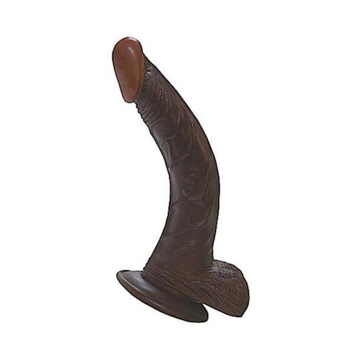 Afro American Whoppers 8 inch Curved Realistic Dildo with Balls | SexToy.com