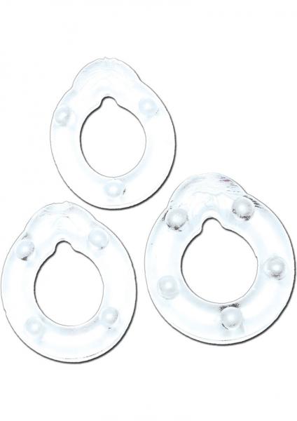 All American Triple Rings - Clear | SexToy.com