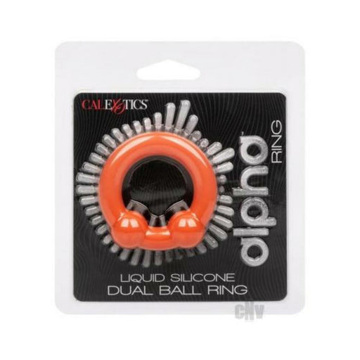 Alpha Liquid Silicone Dual Ball Ring - SexToy.com