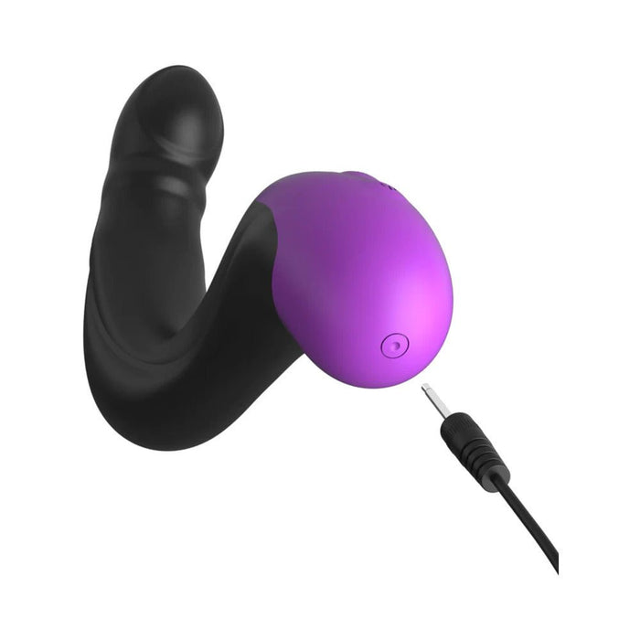 Anal Fantasy Elite Auto-throb Inflatable Vibrating Plug Black - SexToy.com