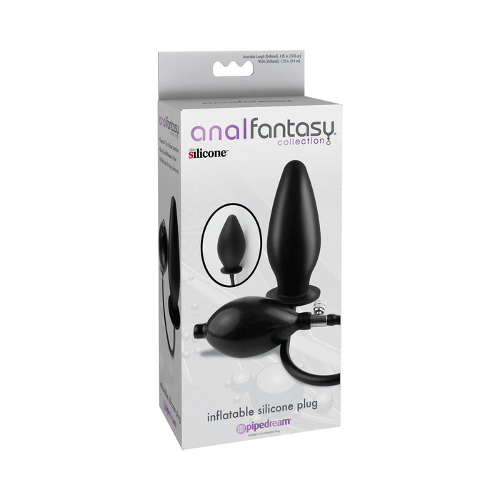 Anal Fantasy Inflatable Silicone Plug Black | SexToy.com