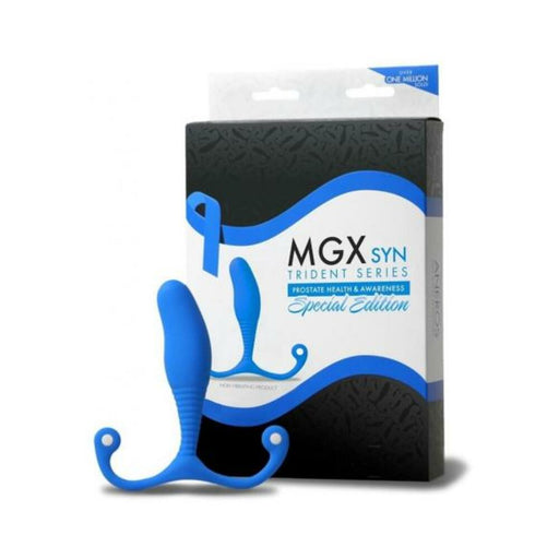 Aneros Special Edition Mgx Syn Trident Series Prostate Stimulator - Blue - SexToy.com