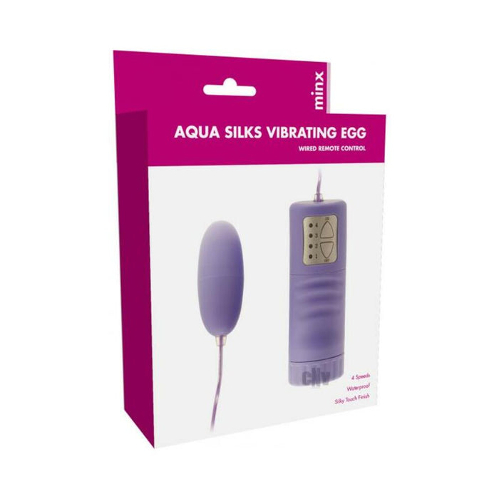 Aqua Silks Vibrating Egg Purple Minx - SexToy.com