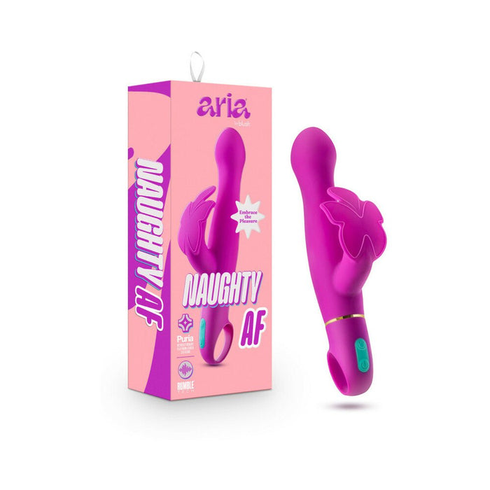 Aria Naughty Af Dual Stimulator Plum - SexToy.com