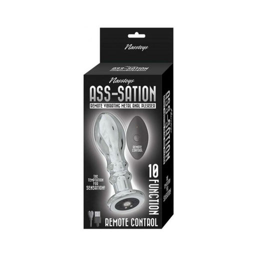 Ass-sation Remote Vibrating Metal Anal Pleaser Silver - SexToy.com