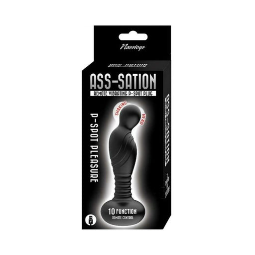 Ass-sation Remote Vibrating P-spot Plug Black - SexToy.com