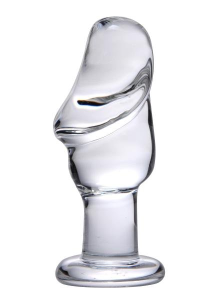 Asvini Glass Penis Anal Plug Clear | SexToy.com