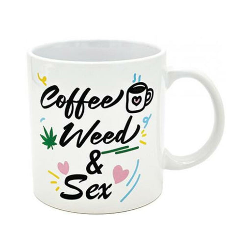 Attitude Mug Coffee, Weed & Sex - 22 Oz - SexToy.com