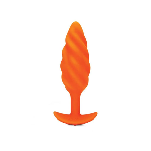 b-Vibe Swirl Texture Plug Orange | SexToy.com