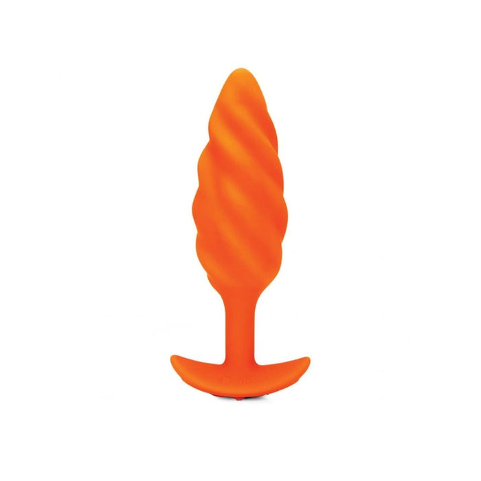 b-Vibe Swirl Texture Plug Orange | SexToy.com