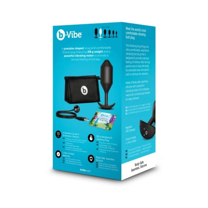 B-vibe Vibrating Snug Plug 5 Black - SexToy.com